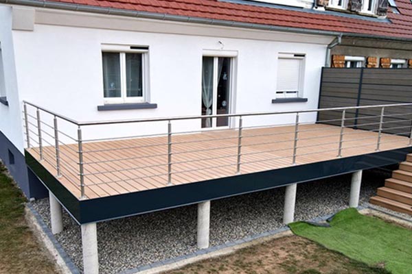 barriere de terrasse a 5 barres en inox